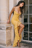 Apricot Ruffled Front Gown