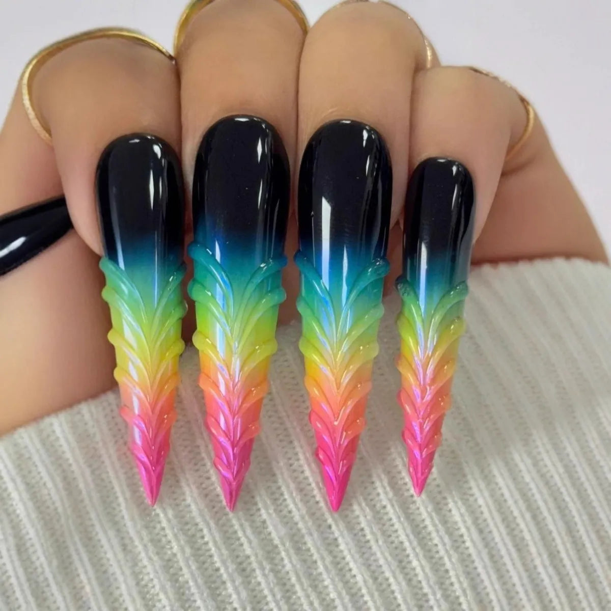 Luxury Handmade 3D Press-On Nails - Premium Reusable Gel Fake Nails - Multiple Styles & Designs Available