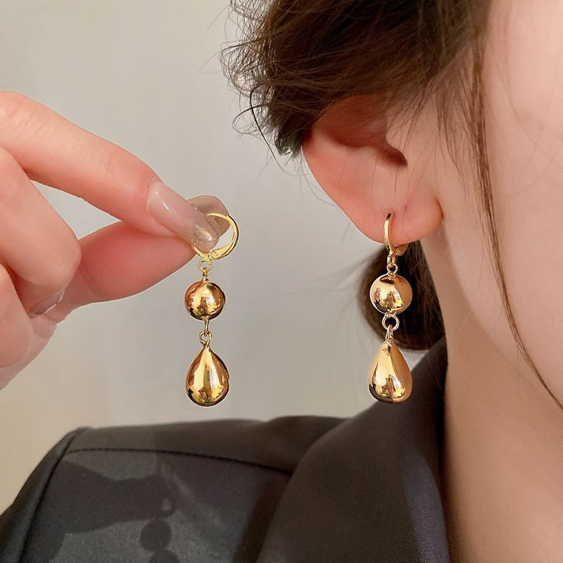 Dazzling Silver Long Metal Tassel Ear Cuffs, Minimalist Unique Design Earrings, Trendy Versatile Jewelry