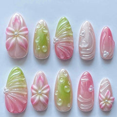 Luxury Handmade 3D Press-On Nails - Premium Reusable Gel Fake Nails - Multiple Styles & Designs Available