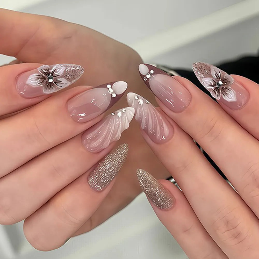 Luxury Handmade 3D Press-On Nails - Premium Reusable Gel Fake Nails - Multiple Styles & Designs Available