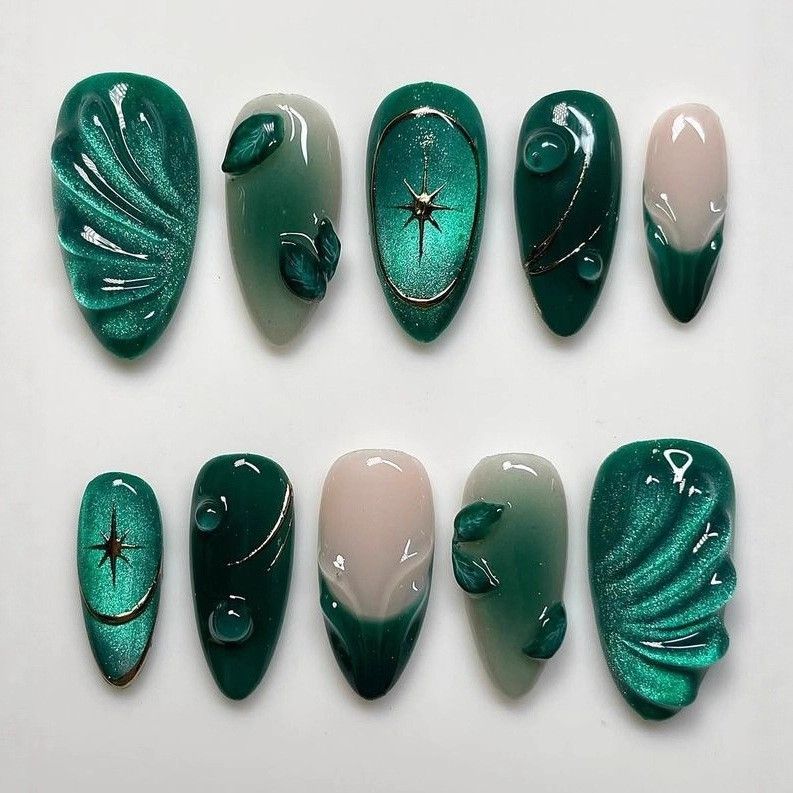Luxury Handmade 3D Press-On Nails - Premium Reusable Gel Fake Nails - Multiple Styles & Designs Available